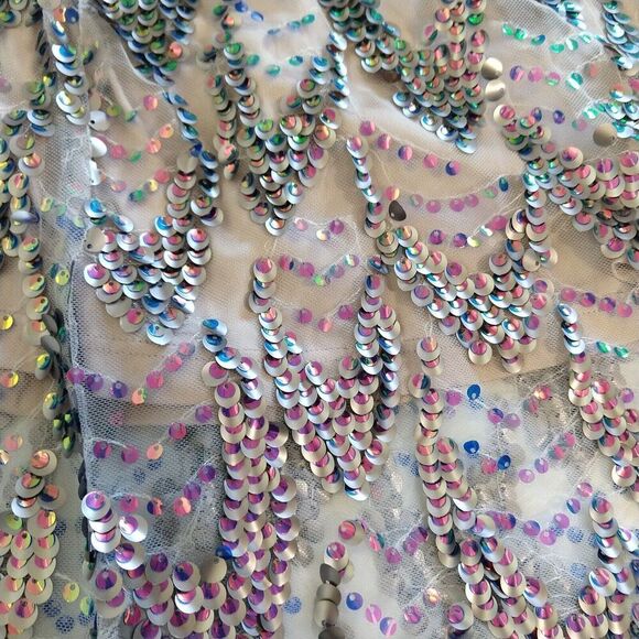 Torrid Mini Sequin Mesh Shift Dress Size 12 0 NWT Purple Party Shimmer New - Picture 6 of 11